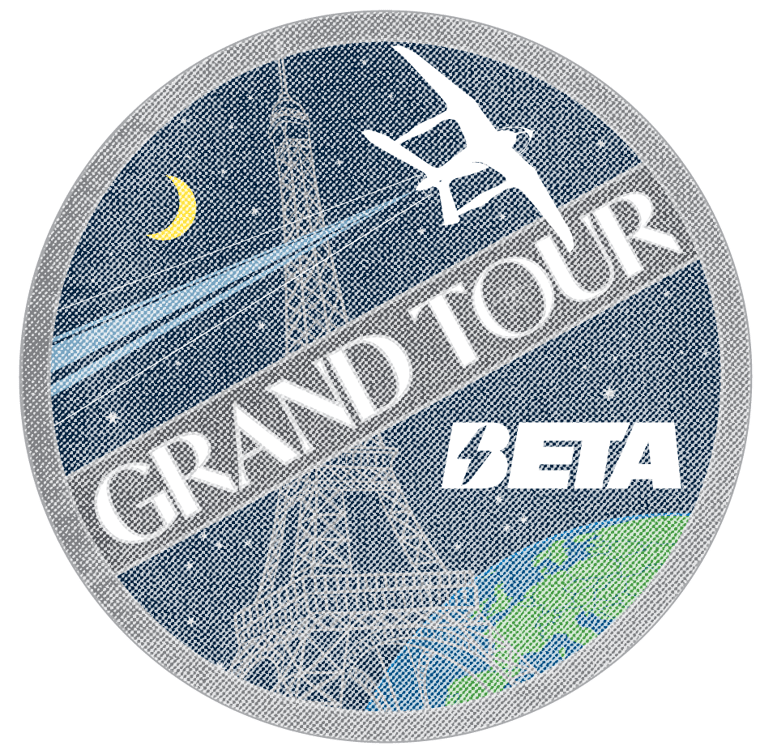 A patch with Grand Tour and BETA on it
